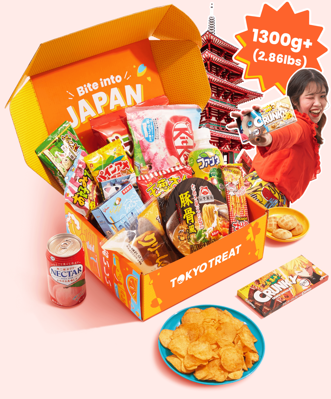Varieties of Japanese snacks included in TokyoTreat Subscription Box