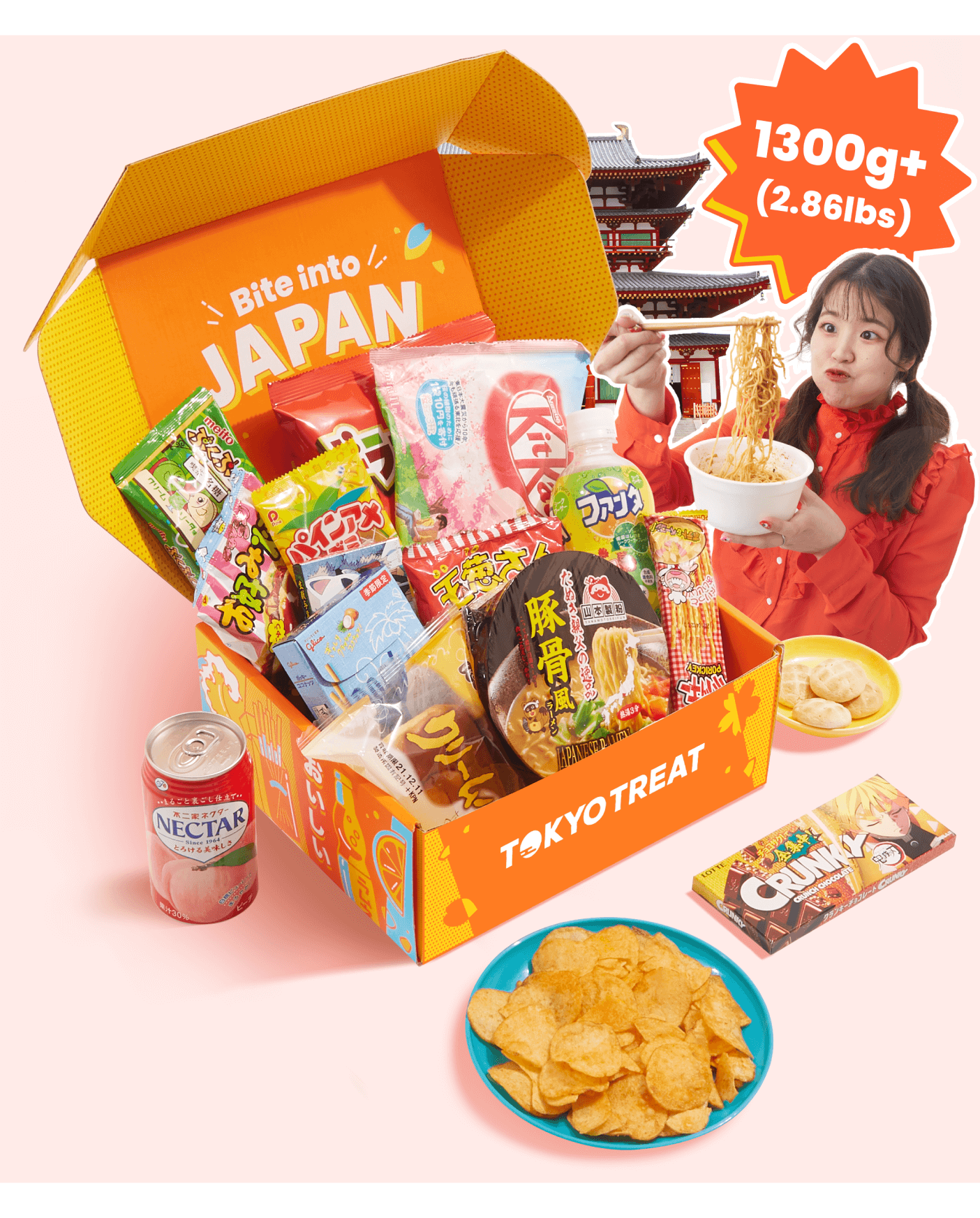 Varieties of Japanese snacks included in TokyoTreat Subscription Box