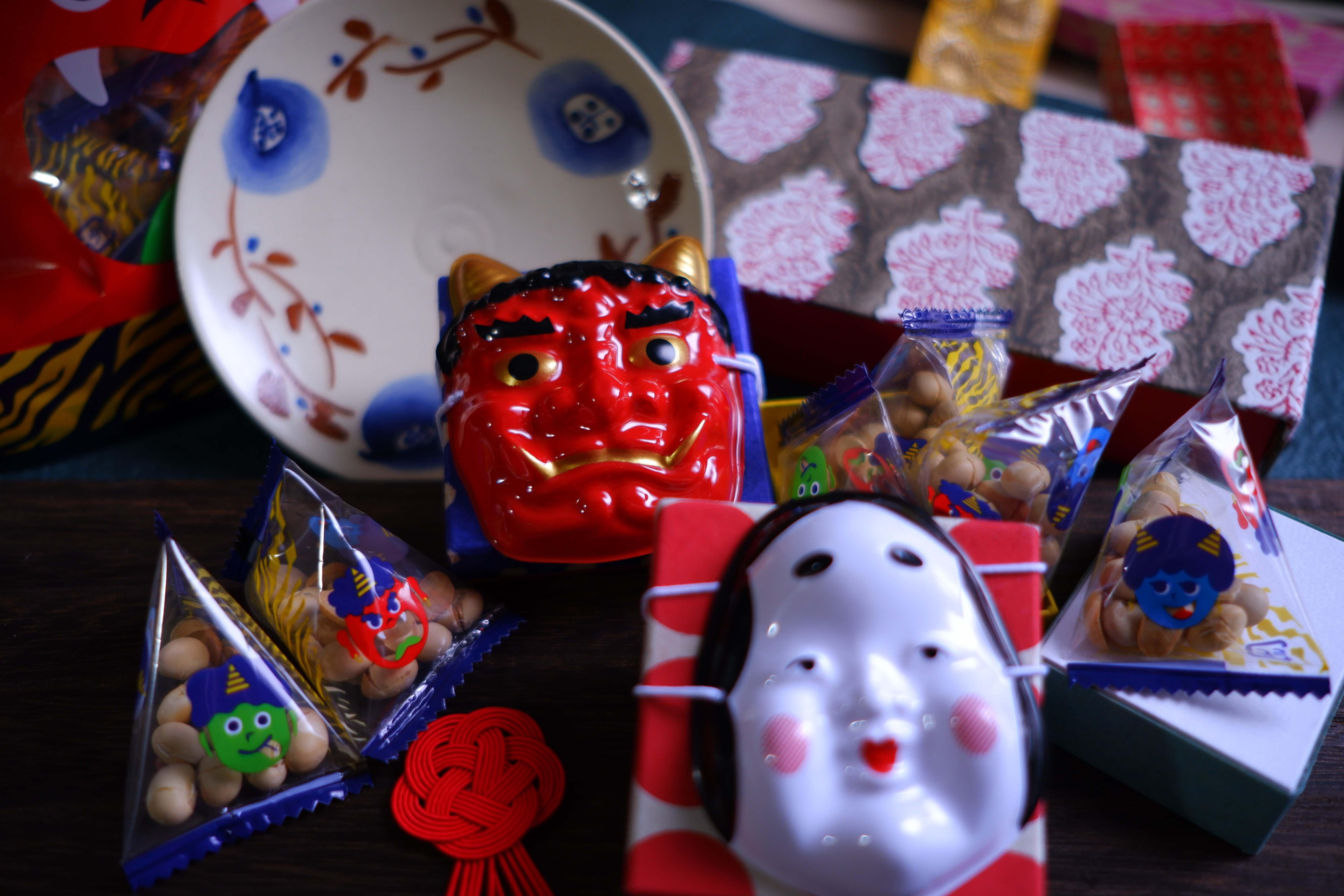 Different types of Japanese Halloween snacks on a table