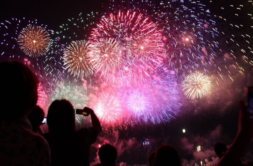 Fireworks festival in Japan 