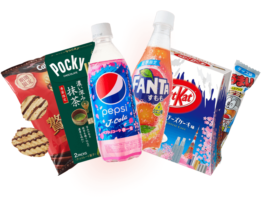 Various Japanese Snacks & Drinks