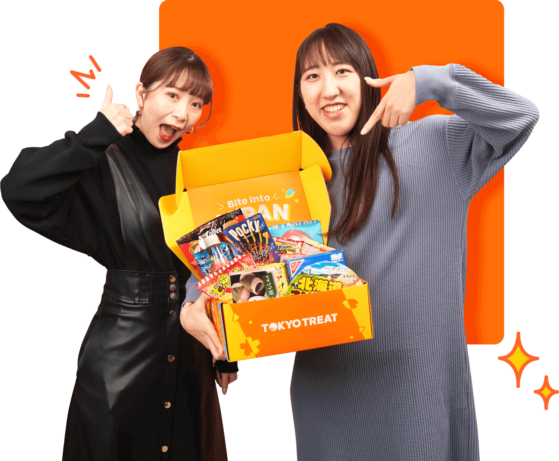 Happy people with TokyoTreat box